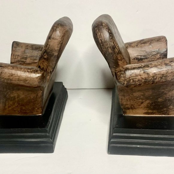 Brown Sofa Couch Ceramic Book Ends - Picture 4 of 5